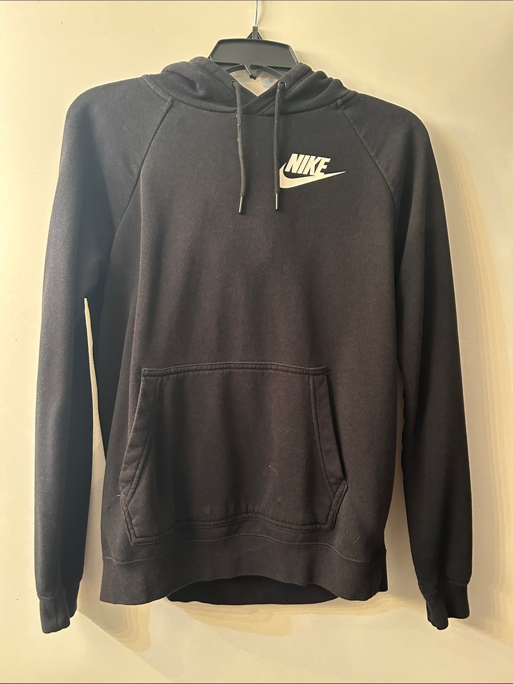 Nike Black Hoodie with White Swoosh Logo